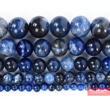 Contas sodalite de pedras naturais, frete grátis em pedras naturais azuis escuros para fazer jóias fio 15