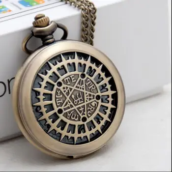 

Black Butler Vintage bronze quartz Necklace pocket watches Wholesale 1 PCS