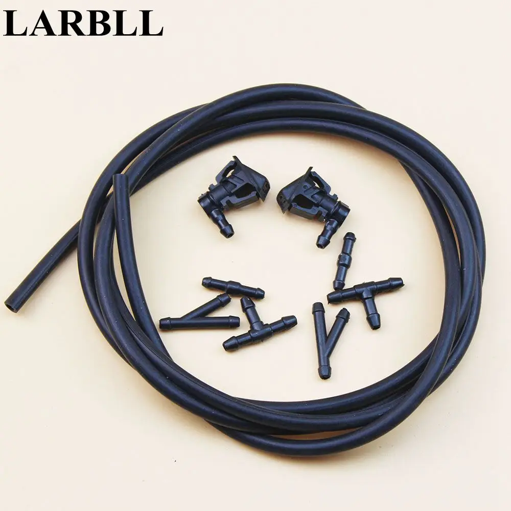 LARBLL 9 шт./компл. стеклоочиститель омывателем струя 68164356AB с 2 м шлангом и разъемом для плавательного бассейна "сделай сам" для Jeep Wrangler 2011