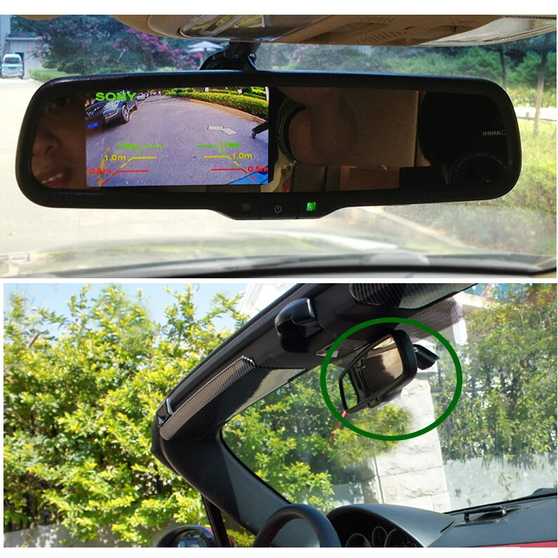 GreenYi 4," TFT lcd автомобильное лобовое стекло, внутренние зеркала, зеркало заднего вида, монитор с оригинальным кронштейном для Kia hyundai Ford VW