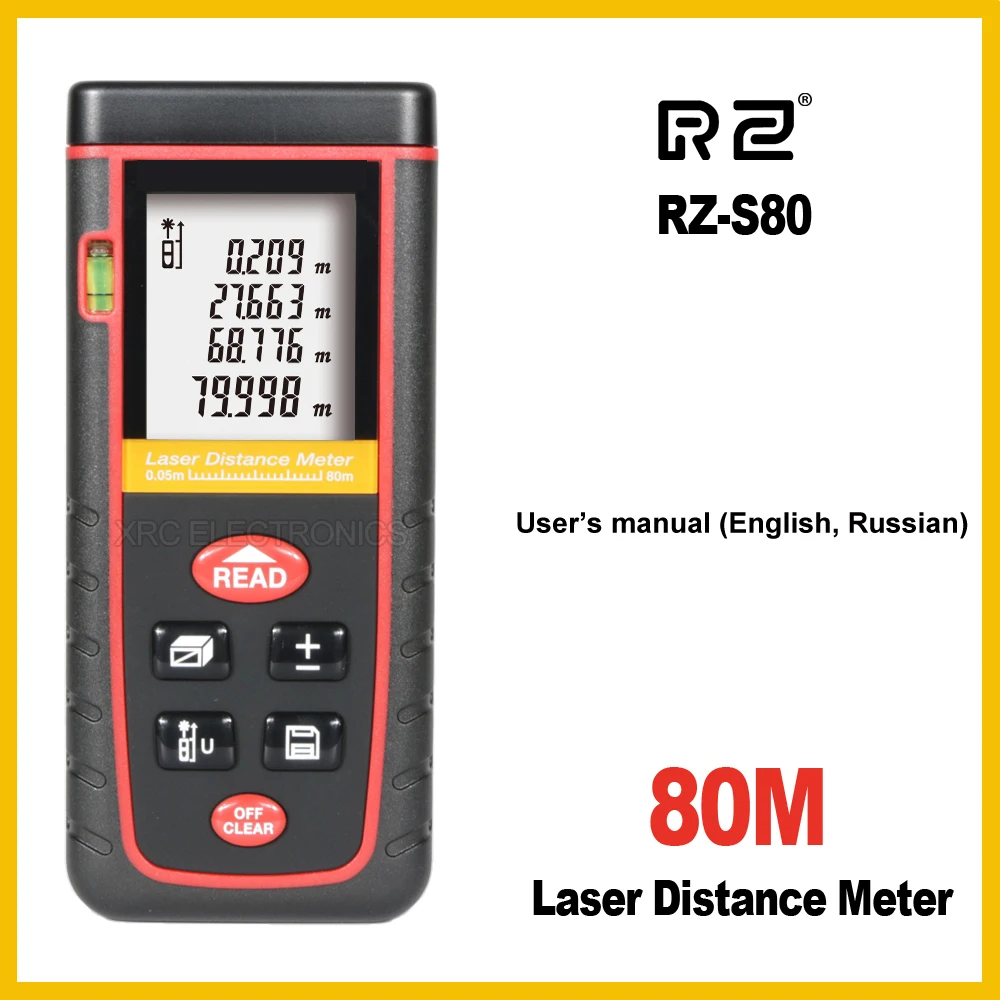 RZ- Laser Distance Meter Rangefinder Range Finder Electronic Ruler Digital Tape Measure Area volume Tool 40m 60m 80m 100m RZ- Laser Distance Meter Rangefinder Range Finder Electronic Ruler Digital Tape Measure Area volume Tool 40m 60m 80m 100m