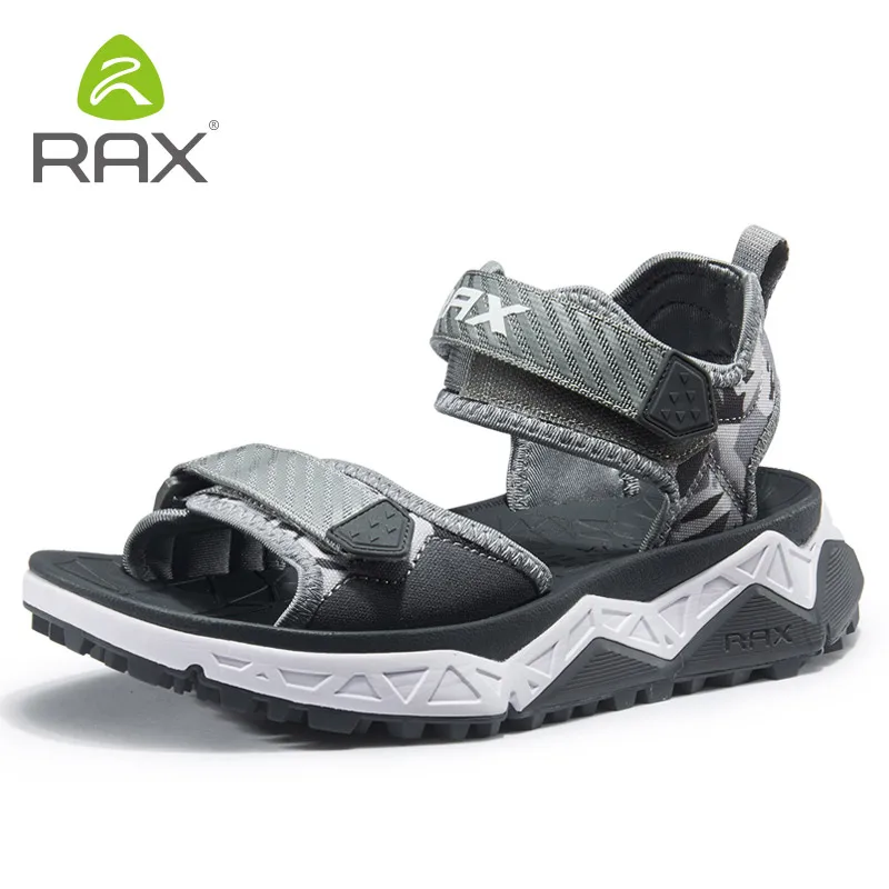 RAX/мужские спортивные сандалии; летние пляжные сандалии для улицы; Мужская водонепроницаемая обувь для треккинга; Мужская обувь для верховой езды; женская обувь для рыбалки; быстрая обувь - Цвет: grey micai men