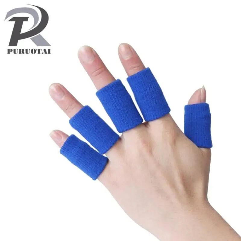 10pcs/lot Sport Finger Splint Guard Bands Bandage Support Wrap