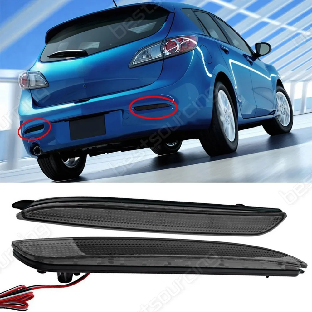

Mazda 3 Axela Black Lens LED Rear Bumper Reflector Brake Stop Reverse Light Lamp(CA174)