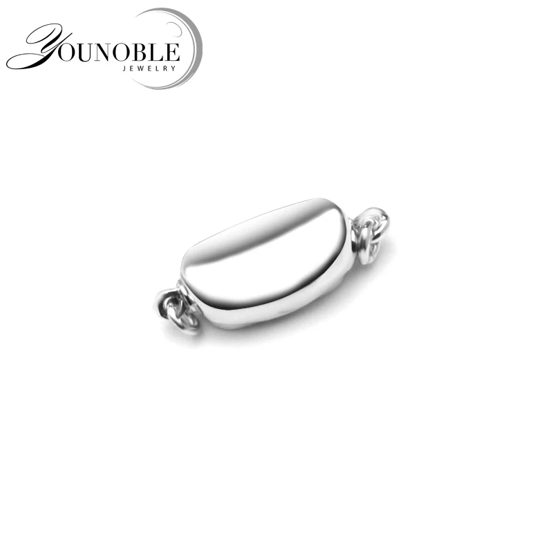 

Fashion Natural Freshwater Pearl Pendant Necklace Clasp Accessories 925 Sterling Silver Jewelry for DIY using