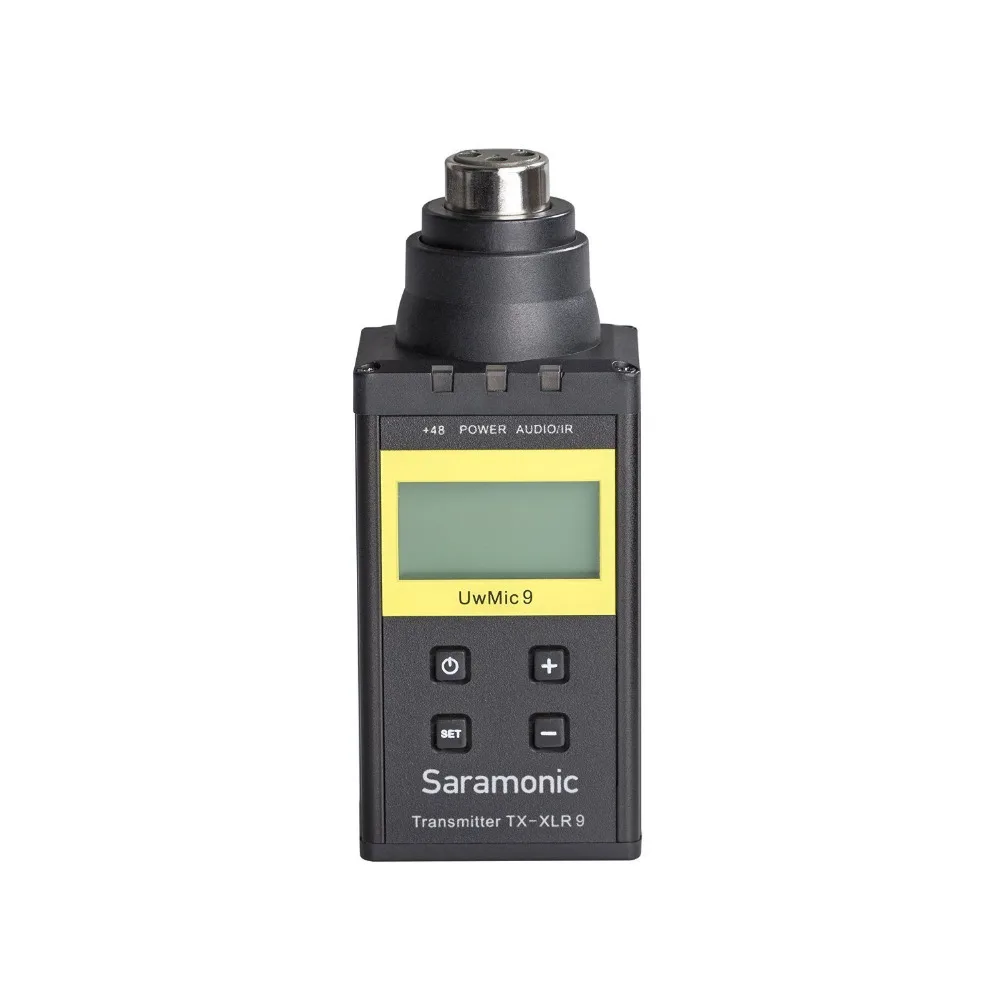 

Saramonic UwMic9-TX-XLR9 Plug-on Transmitter with Phantom Power LCD Display for UwMic9 Microphone system XLR microphone