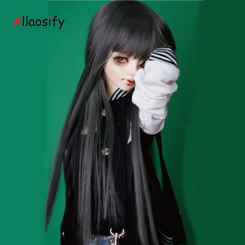 1/3 1/4 масштаб BJD парик черные волосы для BJD/Аксессуары для кукол SD Allaosify