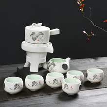 Изысканный китайский набор чайных чашек, фарфоровое Подарочное ситечко для заварочного чайника, чайный сервиз, китайский чайный набор кунг-фу, лучшие друзья, подарок B030