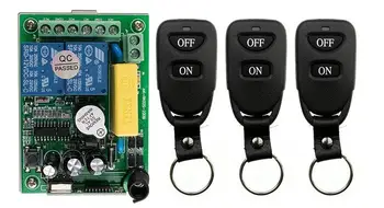 

New AC220V 2CH 10A Remote Control Light Switch Relay Output Radio Receiver Module and 3 pcs Belt buckle Transmitter