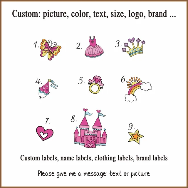 Custom Name Label Children S Clothing Ironing Boy And Custom Name Label Children S Clothing Ironing Boy And Tag