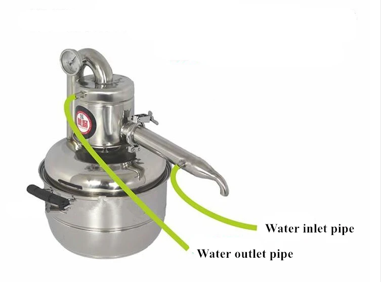 Технология 15l воды Алкоголь дистиллятор Самогон комплект дистиллятор виноделия Эфирные масла котел