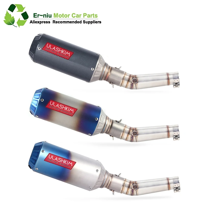 

Motorcycle Exhaust Muffler Pipe Link Pipe Carbon Fiber Exhaust Slip on Escape FOR HONDA NC700 NC750 NC750X 2012-2017
