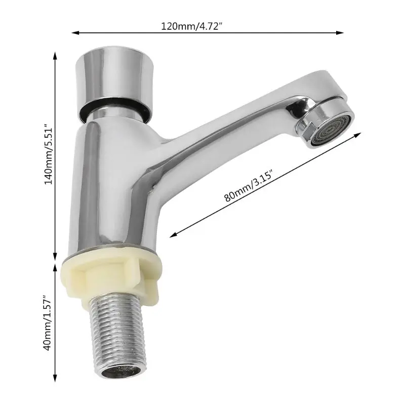 Auto Self Closing Water Saving Tap Bathroom Basin Cold Faucet Delay Push Button Auto Self Closing Water Saving Tap Bathroom Basin Cold Faucet Delay Push Button