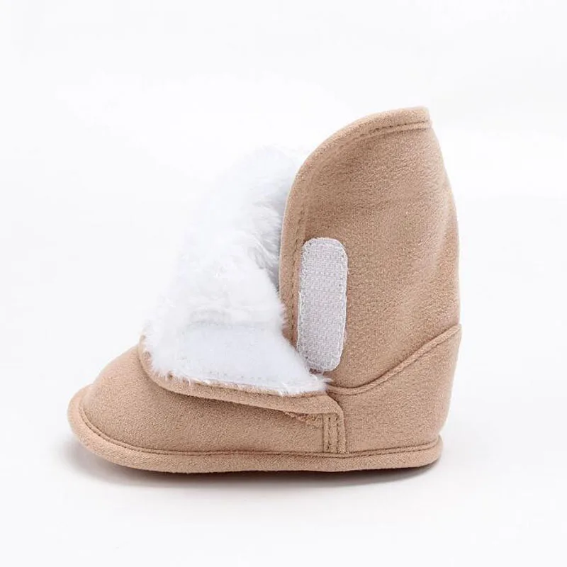 1 пара Детские теплые плюшевые пинетки модные Зимние ботиночки для мальчиков и девочек прогулочные туфли для детей ясельного возраста от 0 до 18 месяцев