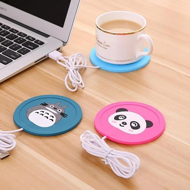 

Cartoon USB Warm Cup Heating Mat Warm Pad Electric Insulation Coaster for Coffee Tea Home Decoration