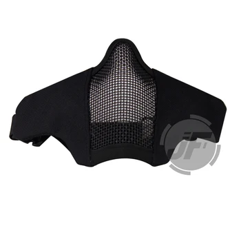 

Tactical Foldable Half Face Steel Mesh Mask Military Comfortable Adjustable Lower Face Protective Mask Paintball Hunting Outdoor