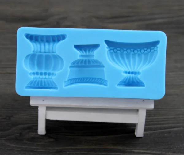 1pc Pots Fondant Cake Decorative Accessories Flower Silicone Resin Molds Cake Tools Pastry Kitchen Baking Accessories FM373