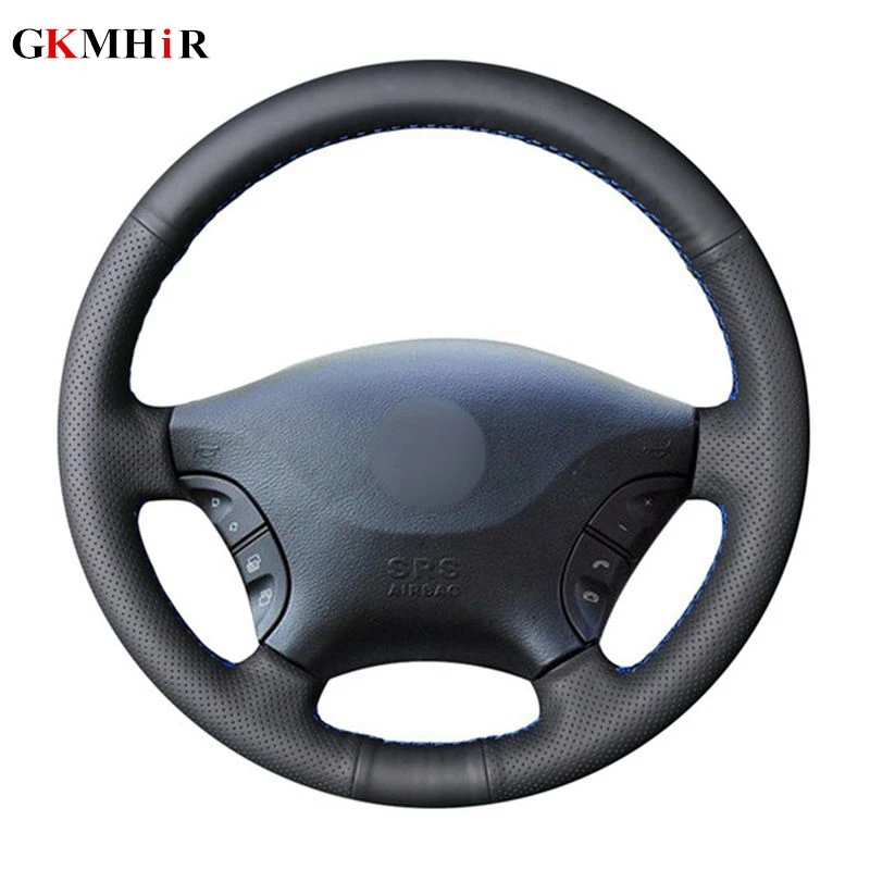 

GKMHiR Black Hand-Stitched Artificial Leather Car Steering Wheel Cover for Mercedes Benz Viano 2006-2011 Vito 2010-2015