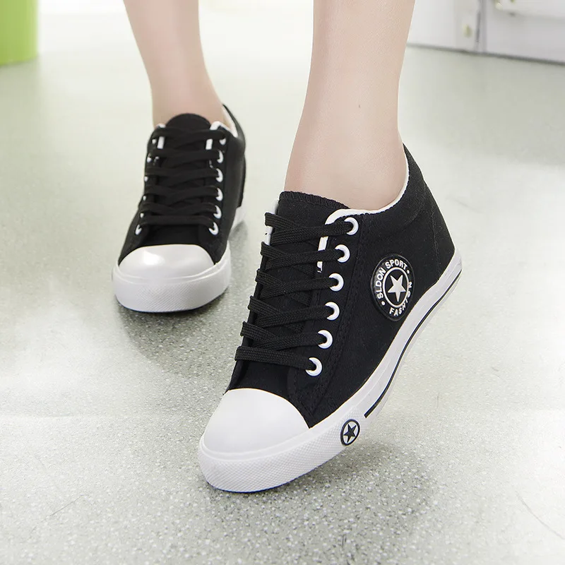 

Outdoor Women Walking Shoes Casual Canvas Shoes Spring Fashion Increase Within Brand White Sneakers JINBEILE
