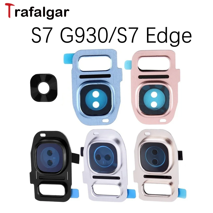 

For SAMSUNG Galaxy S7 Edge Rear Camera Lens Glass Cover With Frame Holder Replacement For SAMSUNG S7 Back Camera Frame Lens