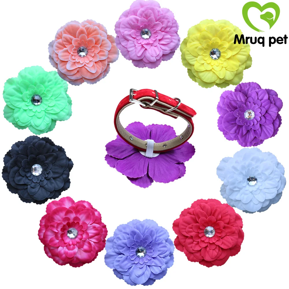 20PCS Large Flower Dog Collar Charms Removalble Dog Weeding Collar