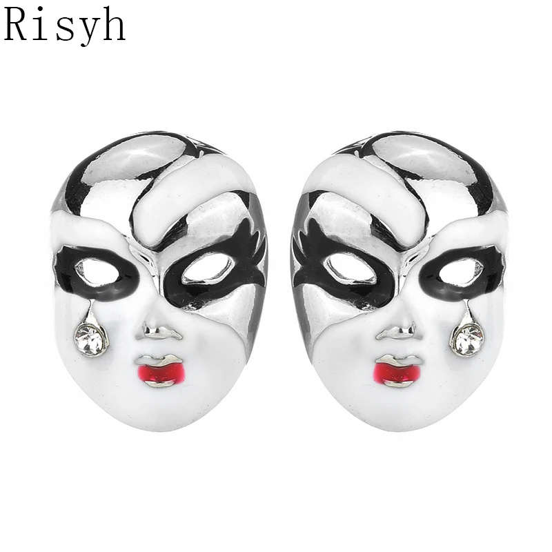 Risyh горячая дикая маска каплеобразные серьги в китайском стиле маска модные серьги