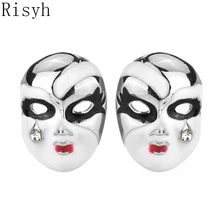Risyh горячая дикая маска каплеобразные серьги в китайском стиле маска модные серьги