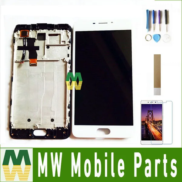 

5.5 Inches For Meizu M5 Note M621H M621Q M621M LCD Display Touch Screen Sensor Assembly With Frame Black White Color with Kit