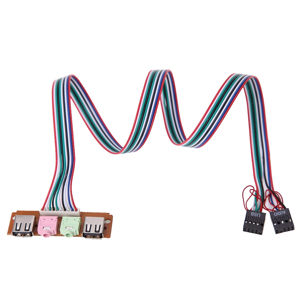 2 USB 0 PC компьютерный Чехол передняя панель аудио разъемы для настольного ПК