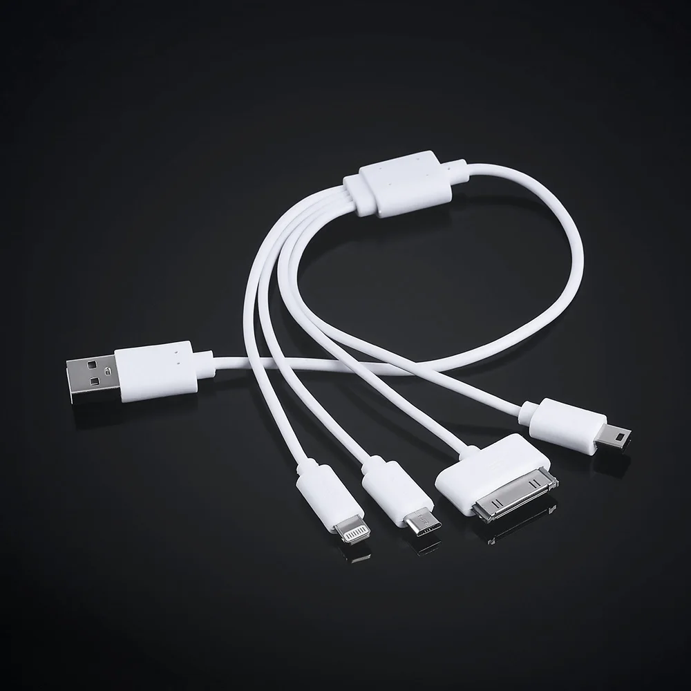 

Universal 4 in 1 USB Mobile Phone Power Charge Cable Multi Charger Cable for HTC Samsung Sony Xiaomi Huawei iphone 4 4s 5 5s
