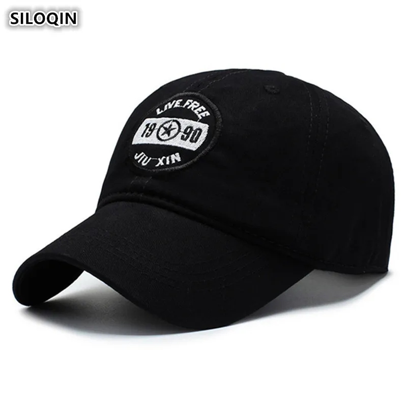 

SILOQIN Snapback Cap Adjustable Size Men's Letter Embroidery Baseball Caps Cotton Brands Sports Cap For Adult Men NEW Dad's Hat