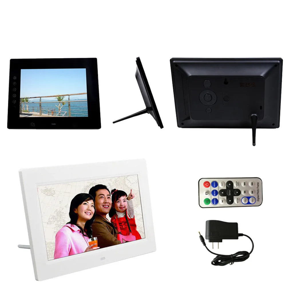 

7inch HD LCD Digital Photo Frame with Alarm Clock Slideshow MP3/4 Player 16:9 SD/MMCcard USB key 40JUL12