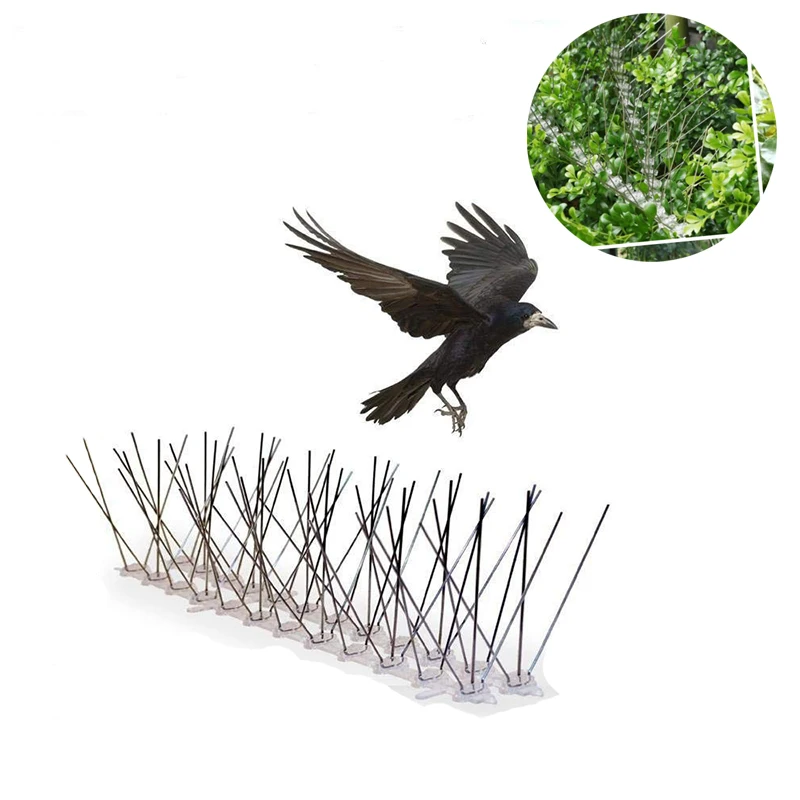 

1Pc 28~50cm Plastic Steel Bird Spikes Eco-Friendly Anti Pigeon Nail Bird Deterrent Tool For Pigeons Owl Small Birds Fence