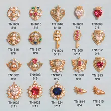 10 шт 3D металлические циркониевые украшения для дизайна ногтей, серия Сейлор Мун, украшения для ногтей высшего уровня, циркониевые стразы, маникюрные алмазные подвески