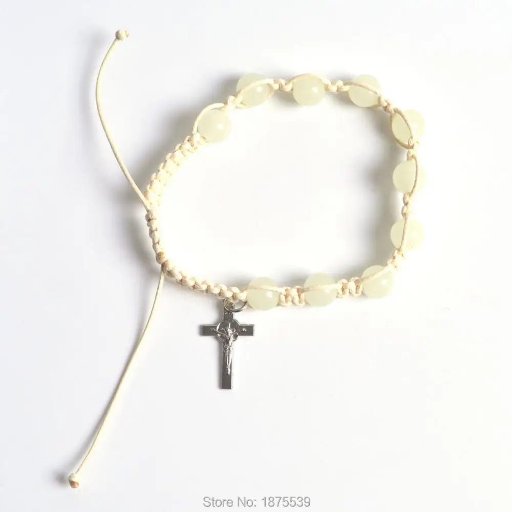 

Luminous Stone Bead Fashion Rosary Bracelets Glow In Dark