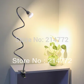 

3W High Power LED DESK LAMP clip table lamps reading lights for bed free shipping, AC85-265V