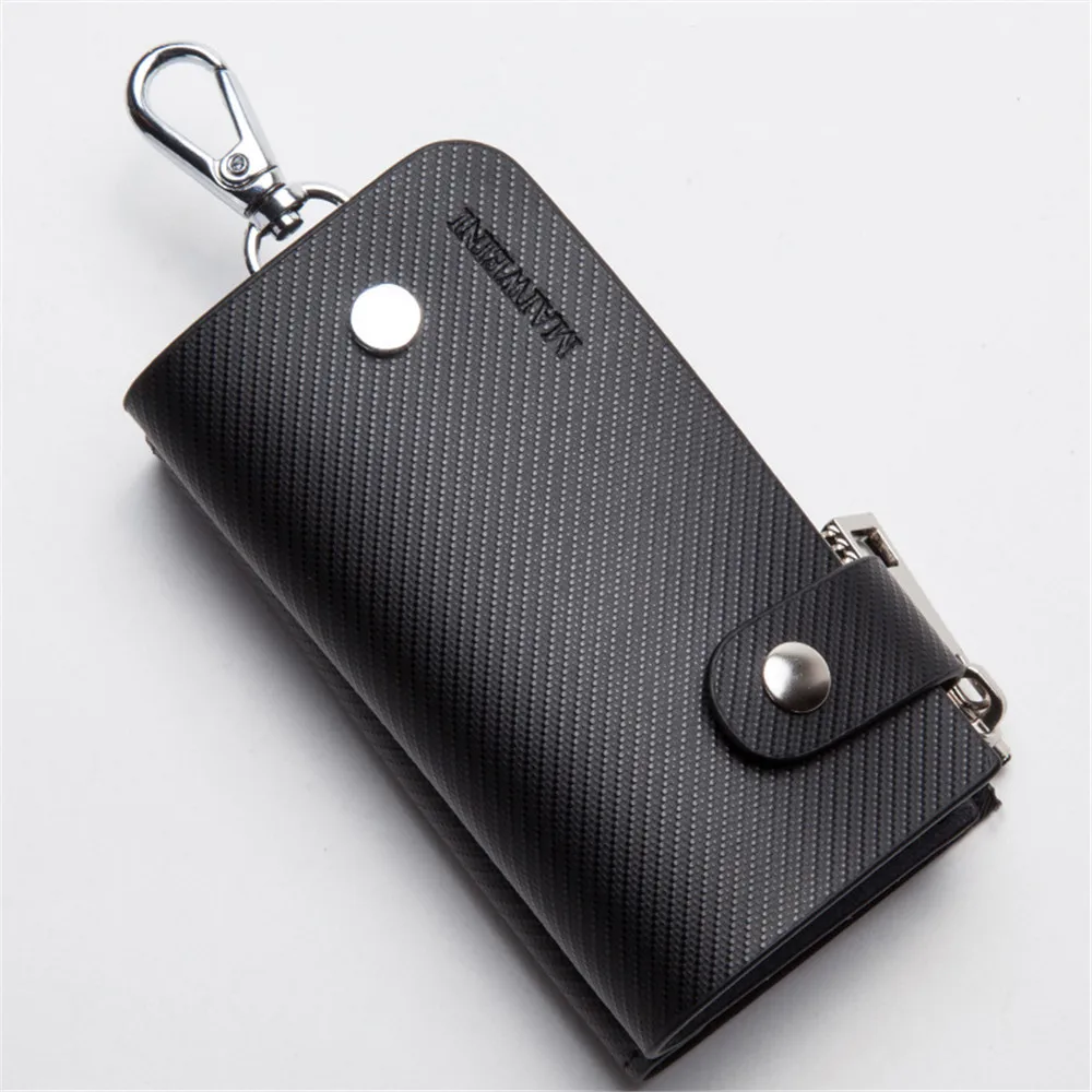 2016 Cowhide Genuine Leather Key Holder Wallets Big Capacity Porte Cle Car Key Organizer Bag ...