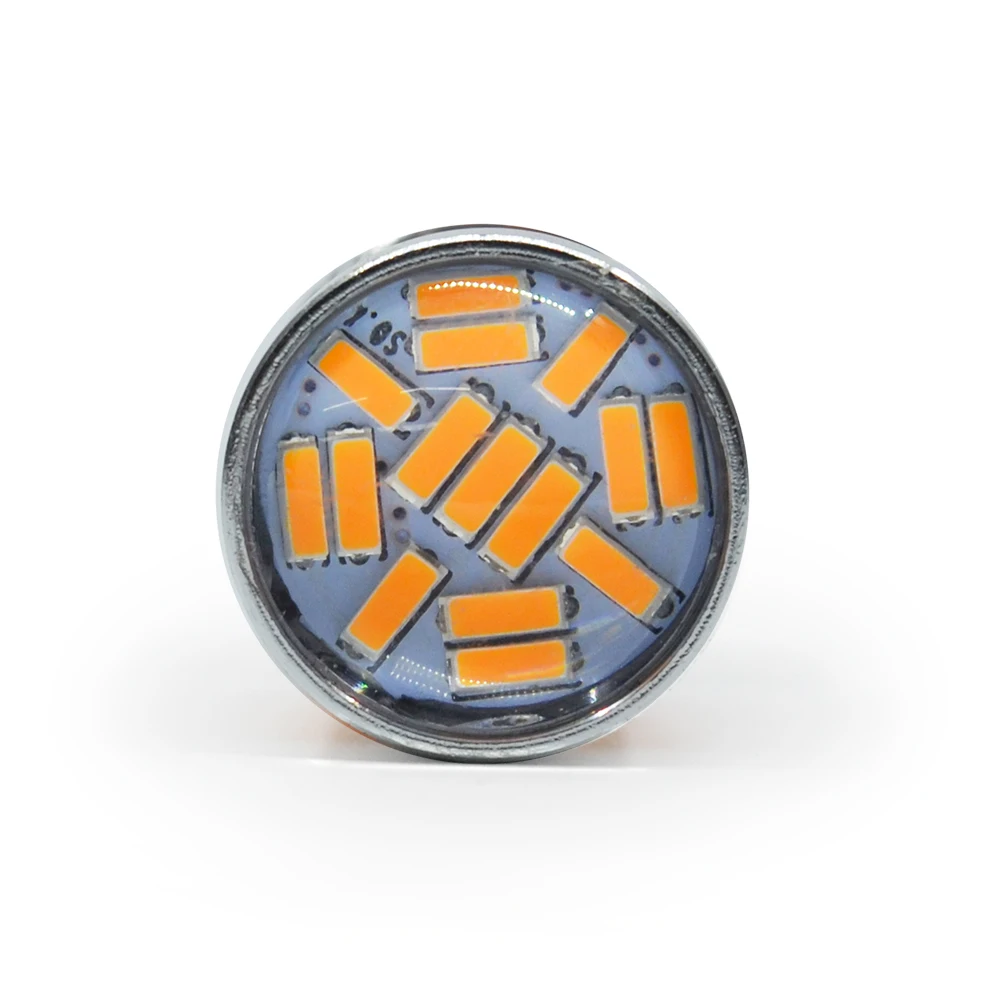 Современный Автомобиль 1156 BA15S PY21W BAU15S T20 7440 105 SMD 4014 светодиодный чип лампы Янтарный