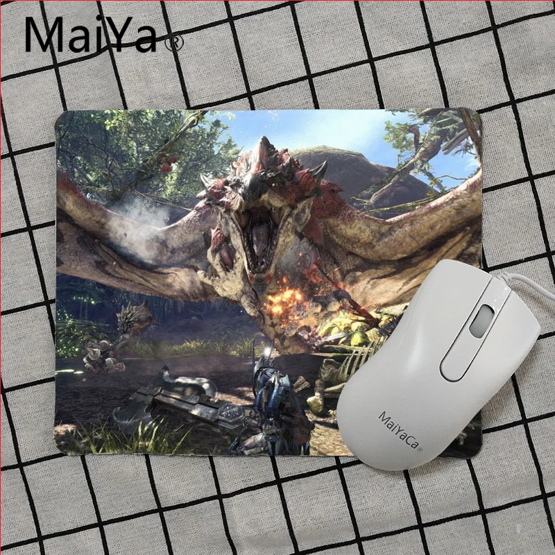 Maiya высокое качество Monster Hunter World красивые коврик для мышки в стиле аниме гладкой блокнот настольные компьютеры коврики игровой мышь Pad - Цвет: No Lock Edge25x29cm