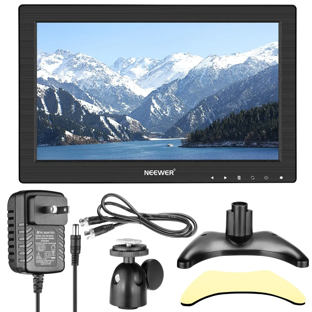 

Neewer NW1116 11.6 inches 1080P HD Monitor with 16:9 TFT-LCD Screen 1366x768 Resolution 500:1 Contrast USB HDMI VGA BNC AV
