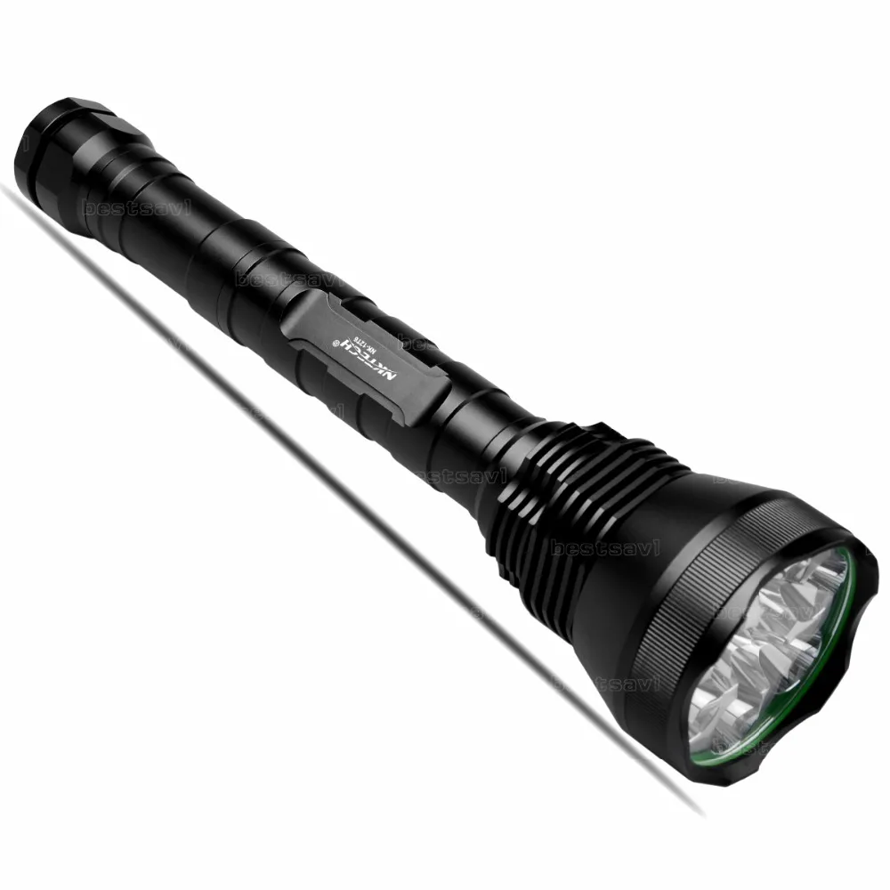 Фонарик NKTECH NK 12T6 12x лампа светодиодный 13800LM 5 режимов фонарики факел и 3X TrustFire 26650 5000