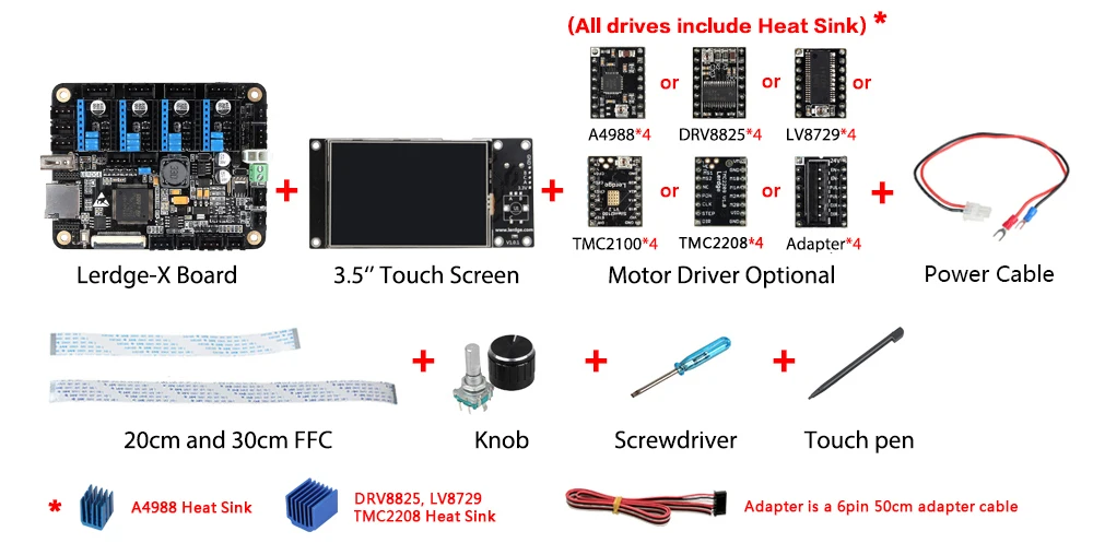 3d принтер Часть платы ARM 32 бит Lerdge X контроллер материнская плата+ 3," TFT сенсорный экран для DIY Reprap Ultimaker 3d Принтер Комплект