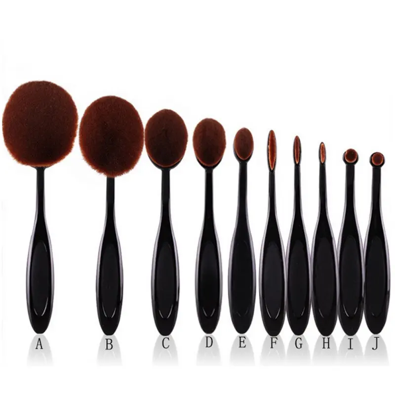 

10pcs Pro Toothbrush Makeup Brush Oval Brush Set Multipurpose Makeup Brushes Set Super Nice Toothbrush Makeup Brush