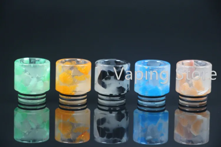 Epoxy 810 Luminous Delrin Resin Drip Tip mouthpiece Colorful