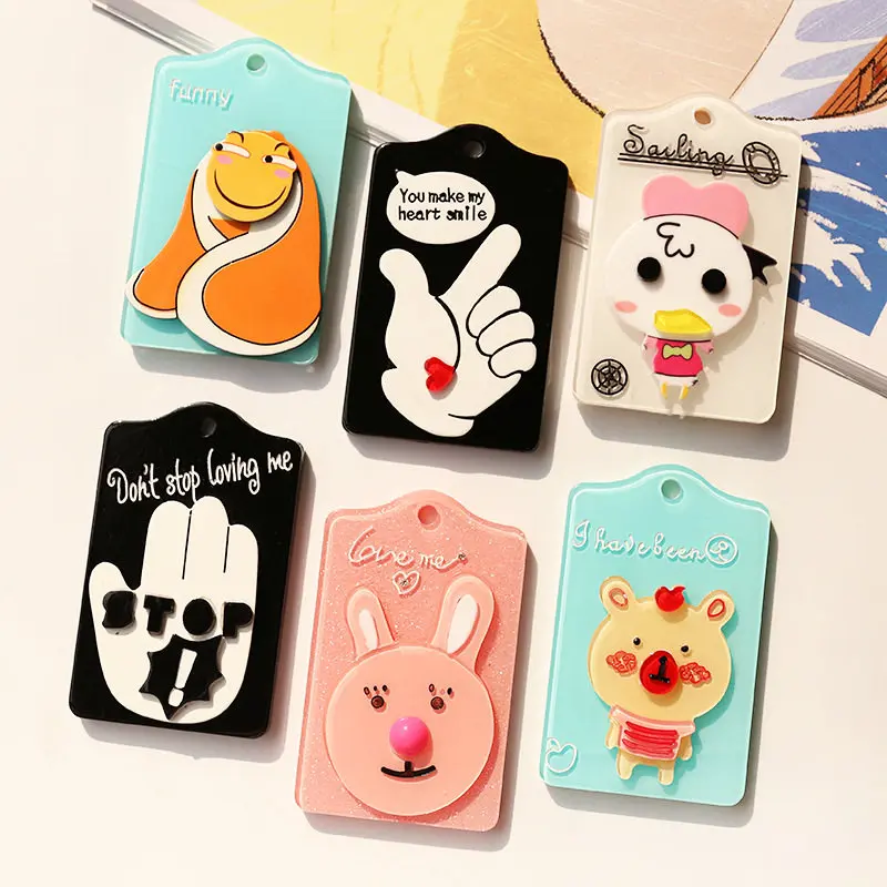

Coloffice Cute Cartoon Note ID Credit Card Holder Bus Card Storage Stationery Keychain Creative Meal Card School Office 1Piece