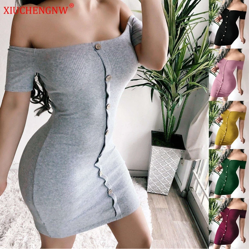 

Black Dress Drees Formal Women Elegant Cheap Clothes China Summer Dresses 2019 New Arrivals Infinity Button Solid Color Woman