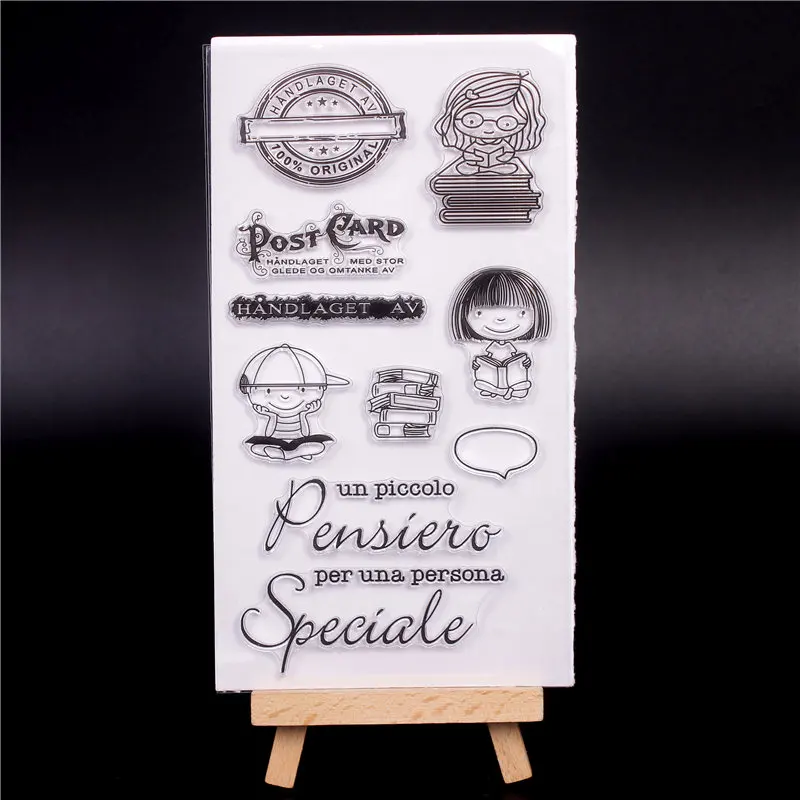 

Transparent Clear Silicone Stamps for DIY Scrapbooking Card Making diy photo Roller album Decorative Teacher student Class book