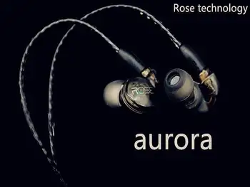 

New Rose Aurora In Ear Earphone Macromolecule Dynamic Earphone HIFI Monitor DJ Stage Earbud Earphone With MMCX Interface