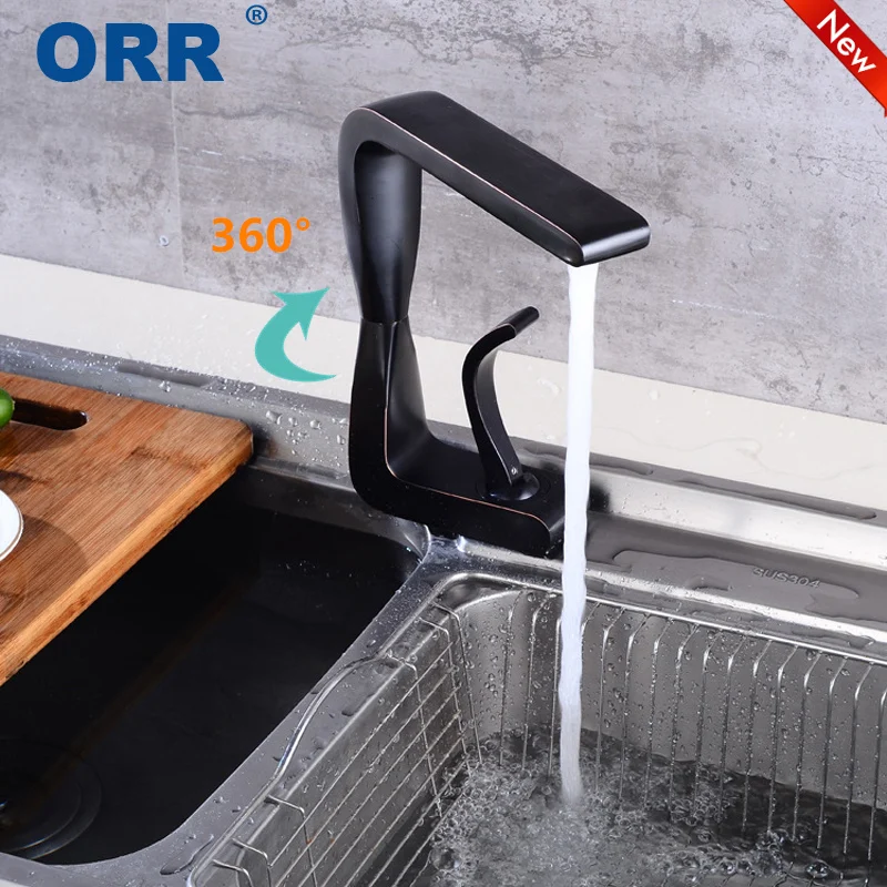 

Washbowl villa tap mixer Art kitchen faucet thermostatic bibcock High Quality Black/Silver copper ORR