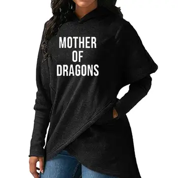 

2018 New Fashion MOTHER OF DRAGONS Print Hoodies Women Sweatshirts Femmes Tops Casual Hoody Autumn Street Thick Pullovers